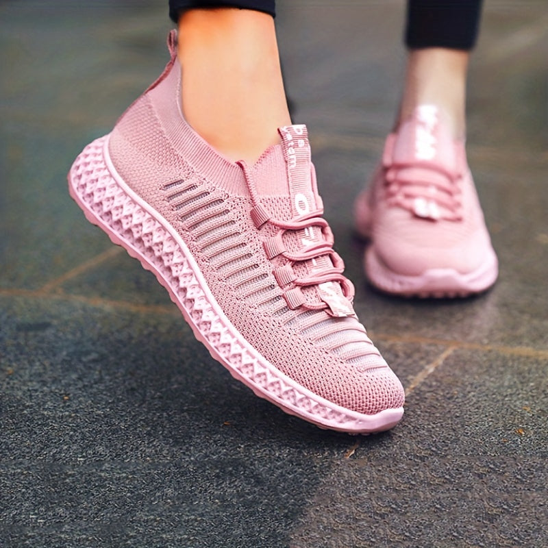 Women's Stripe Running Shoes Breathable Casual Sneakers