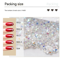 Glass Crystal Flat Back Nail Rhinestones 1440pcs