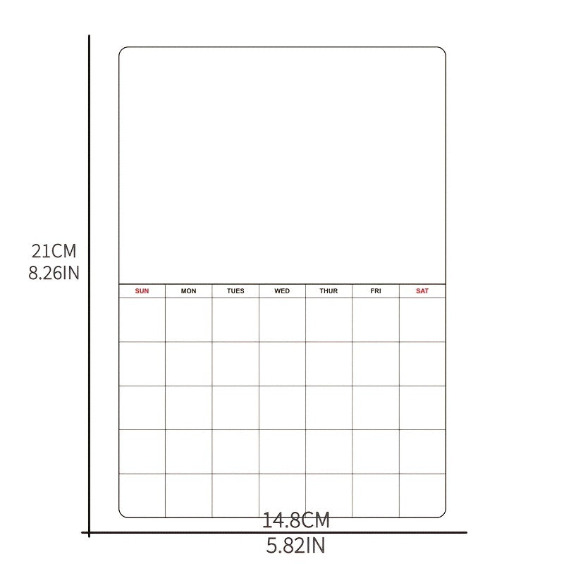 A5 Magnetic Schedule Message Board Weekly Dry Erase Refrigerator Sticker