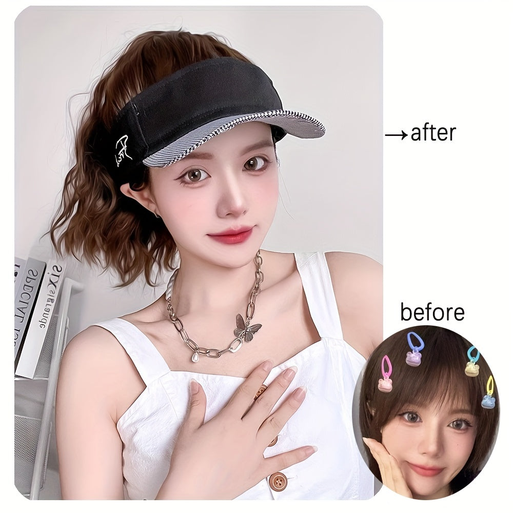 Medium Long Curly Synthetic Hair Extensions Wig