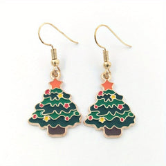 Christmas Tree Pendant Earrings for Holiday Sparkle