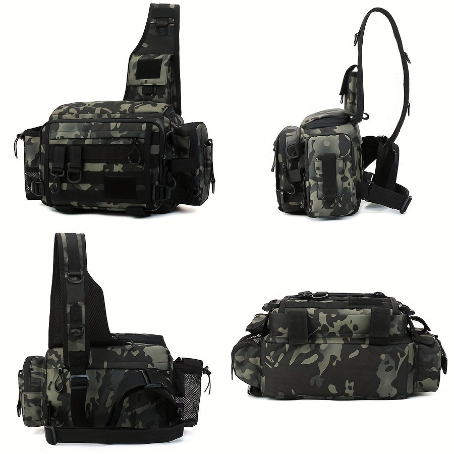 Multifunctional Shoulder Bag Messenger Bag Fishing Bait Hook Storage