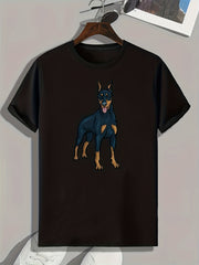 Dog Print Men's Graphic T shirt Casual Comfy Tees For Summer Mens Clothing