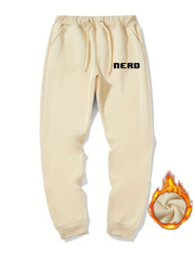 Nerd Letter Print Graphic Drawstring Joggers Men s Sweatpants