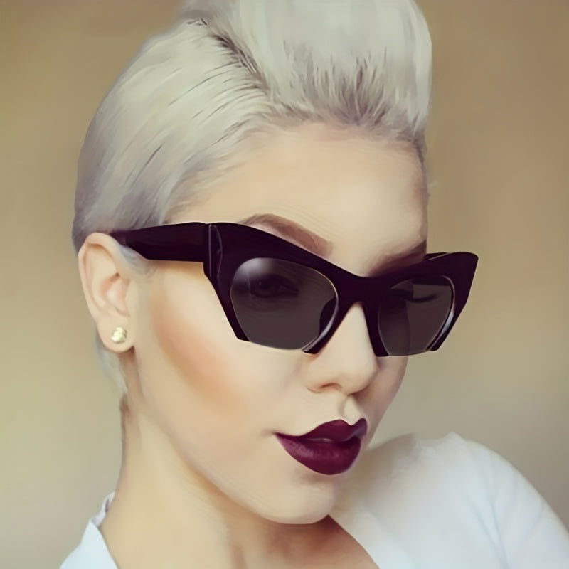 Y2K Cat Eye Sunglasses UV400 Sun Shades for Summer Beach Party
