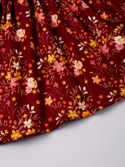 Floral Graphic Princess Dress for Toddlers Girls