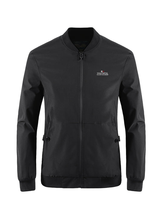 Men's Zip Up Windbreaker Jacket for Spring