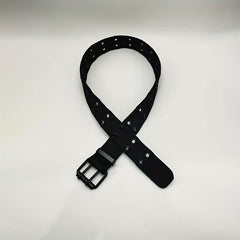 Men's Heavy Duty Web Belt Solid Color Hole Buckle Waist Strap