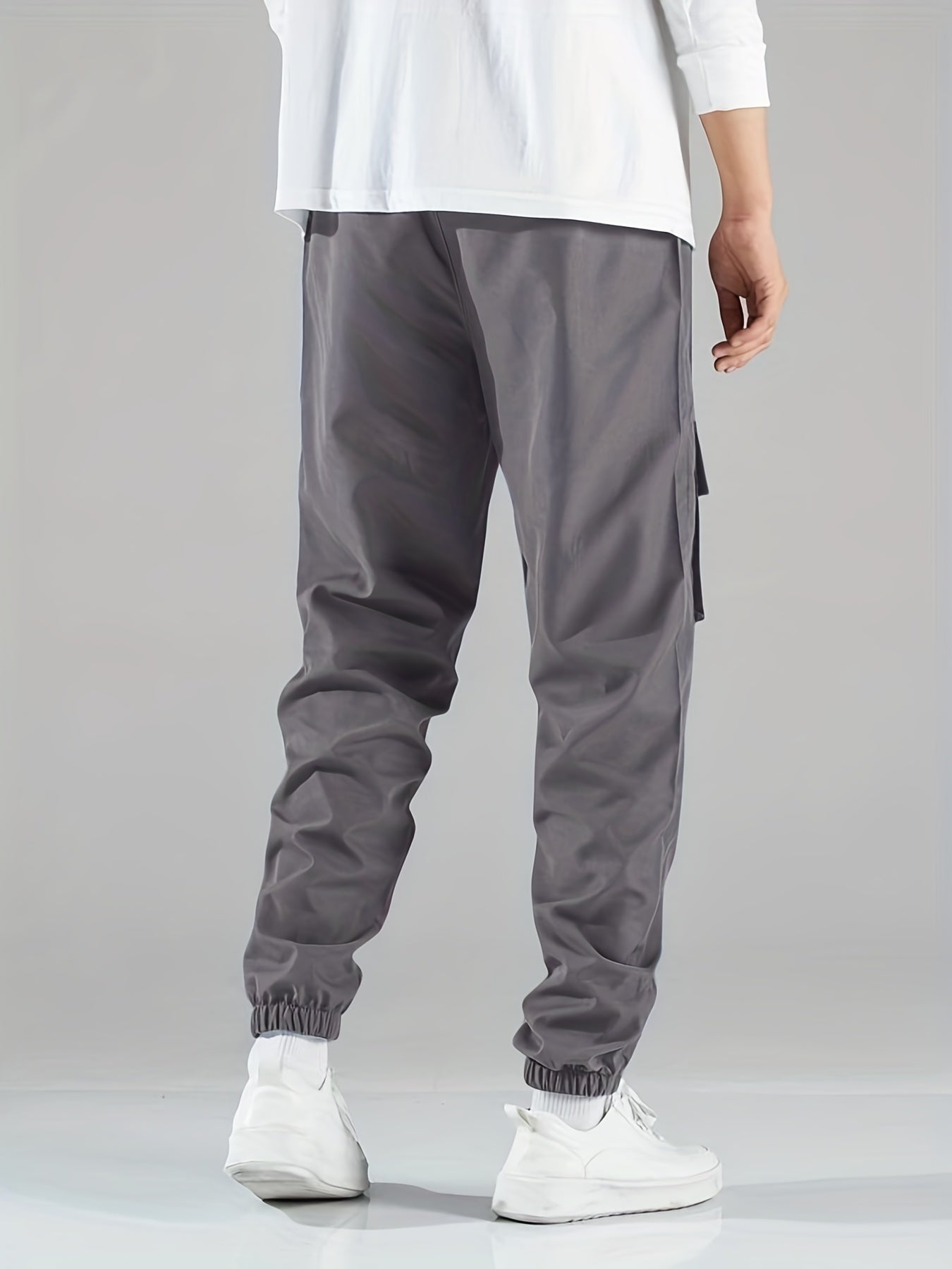 Faith Print Cargo Pants Men's Flap Pocket Trousers
