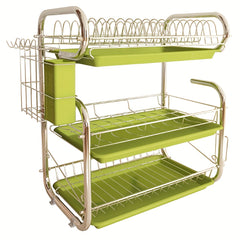 3 Tier Dish Rack Cutlery Cup Plates Holder Sink Draining Rack Tray Kitchen
