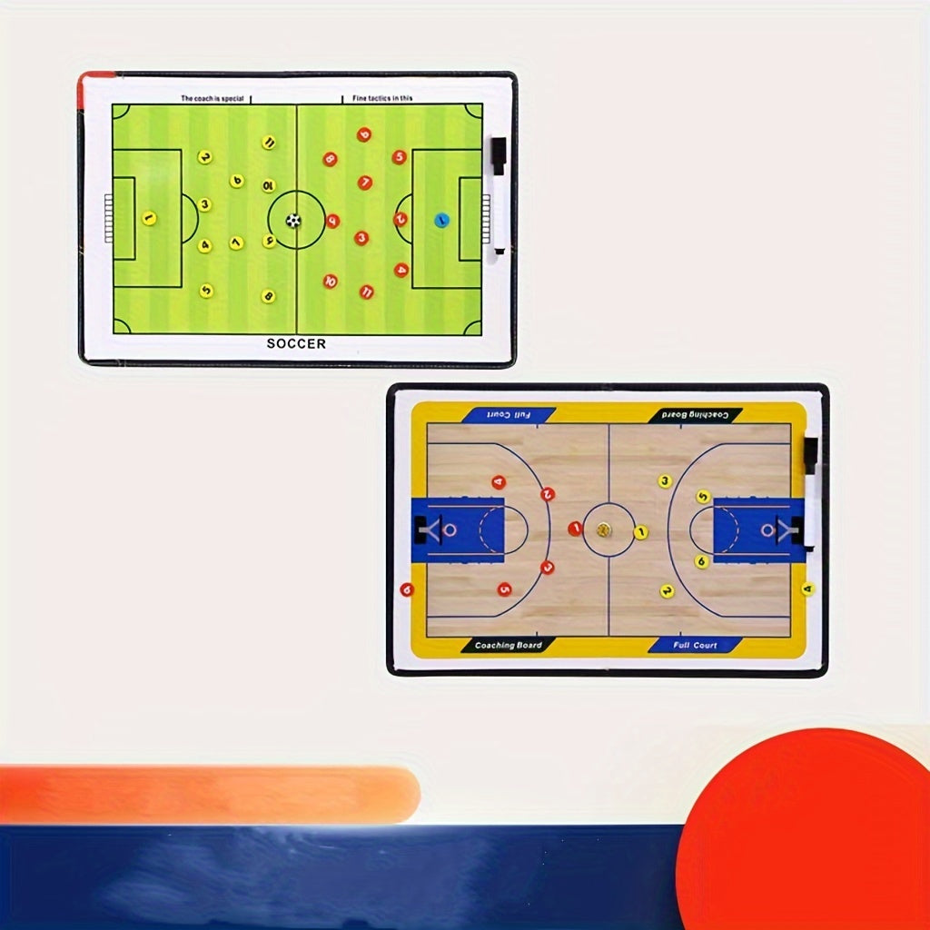 1pc Folding Basketball & Football Tactical Board Magnetic Command Board