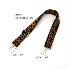 Geometric Pattern Bag Strap Adjustable Durable Lightweight
