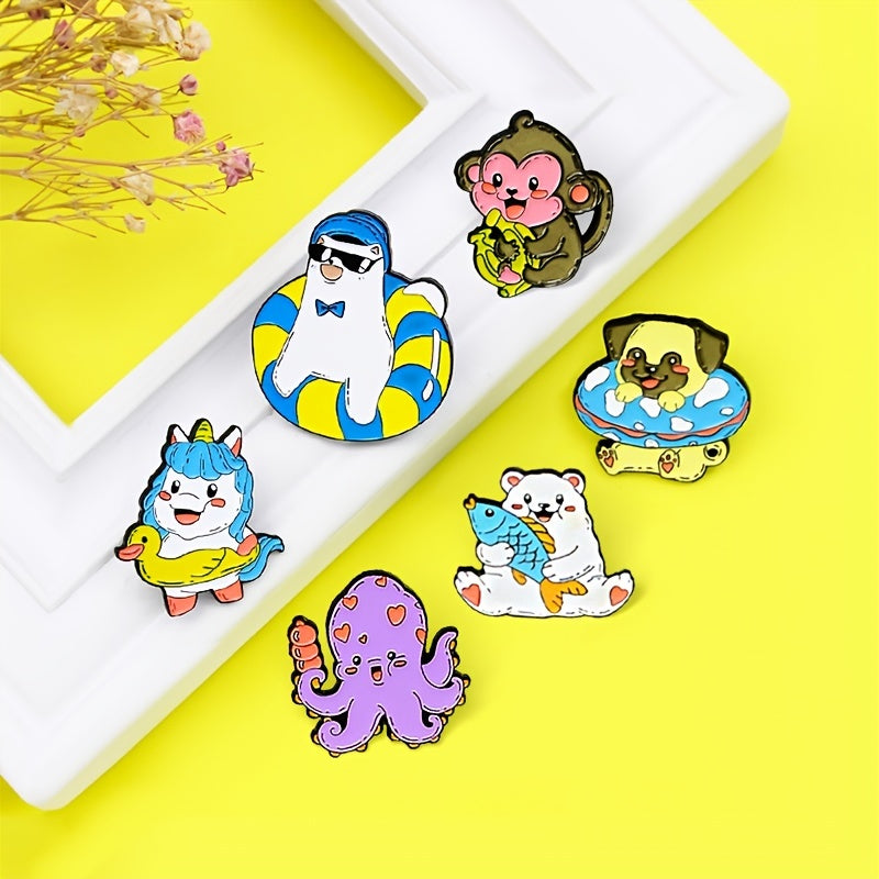 Cartoon Animal Brooches for Kids