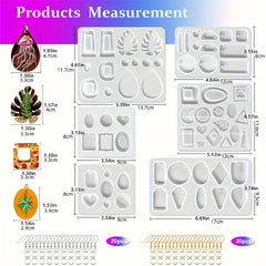 86Pcs DIY Jewelry Earrings Pendant Making Silicone Molds Kit