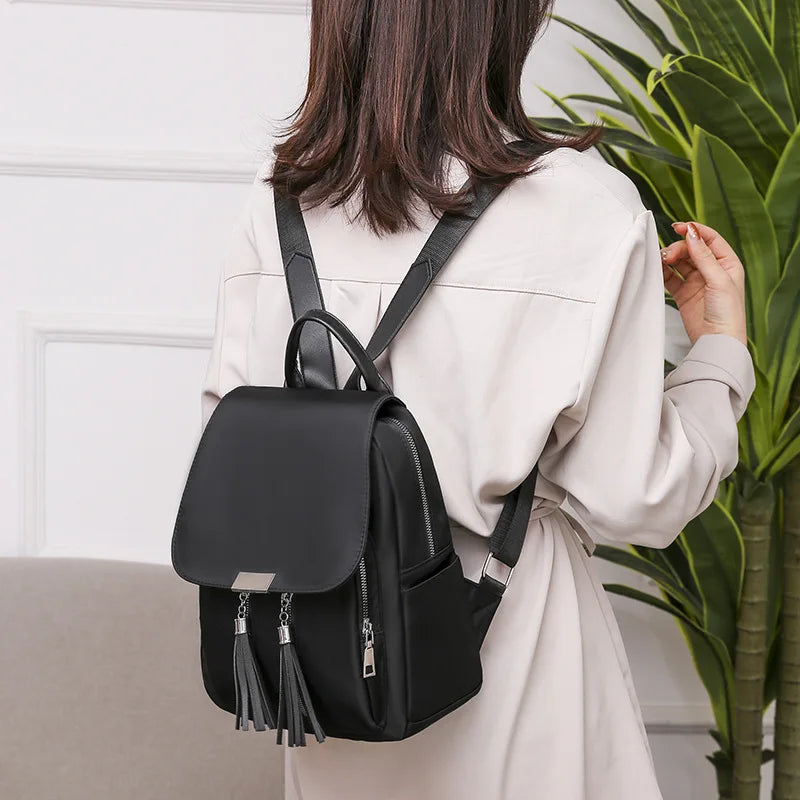 Women's Oxford Shoulder Bag Backpack for School Girls
