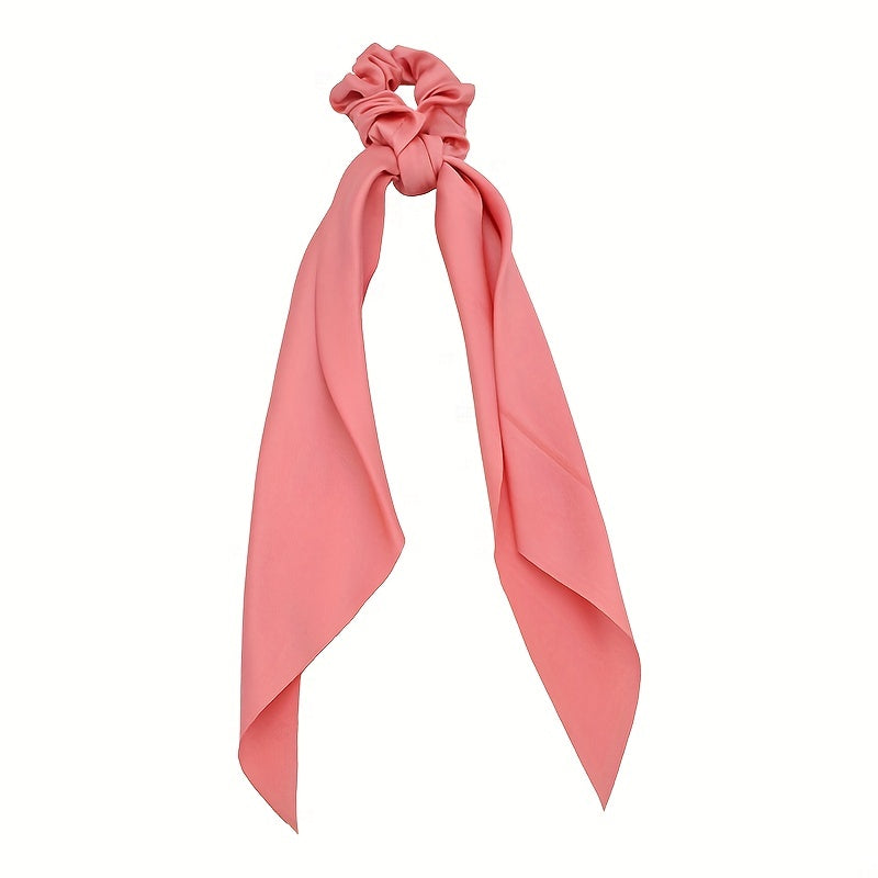 Solid Hair Tie Knotted Ribbon Satin Scrunchie Hair Accessories