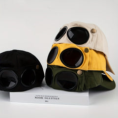 Vintage Aviator Sunglasses Baseball Cap Sun Hat Hip Hop Women