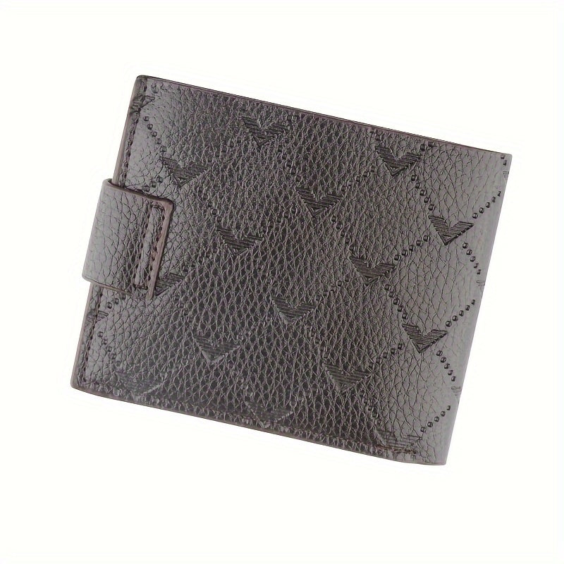 Men's Casual Coin Wallet PU Leather Zipper Closure Multiple Credit Card Holder