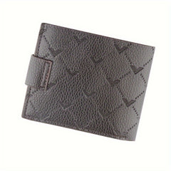 Men's Casual Coin Wallet PU Leather Zipper Closure Multiple Credit Card Holder