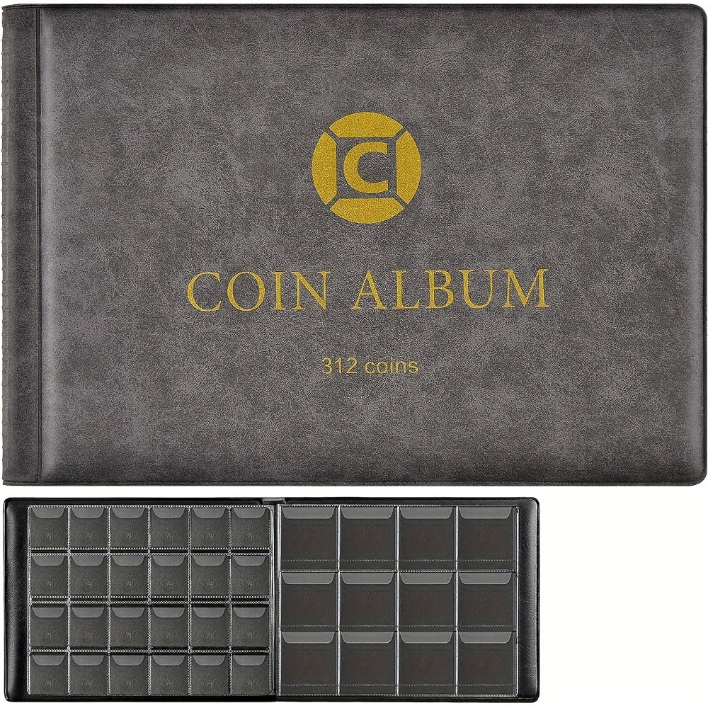 312 Pockets Coins Collecting Album Display Organizer Case