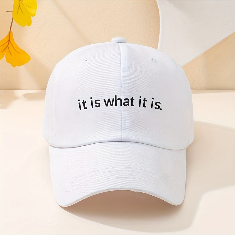 English Letter Baseball Cap It Is What It Is Hat Men's Women's Sunshade Hat