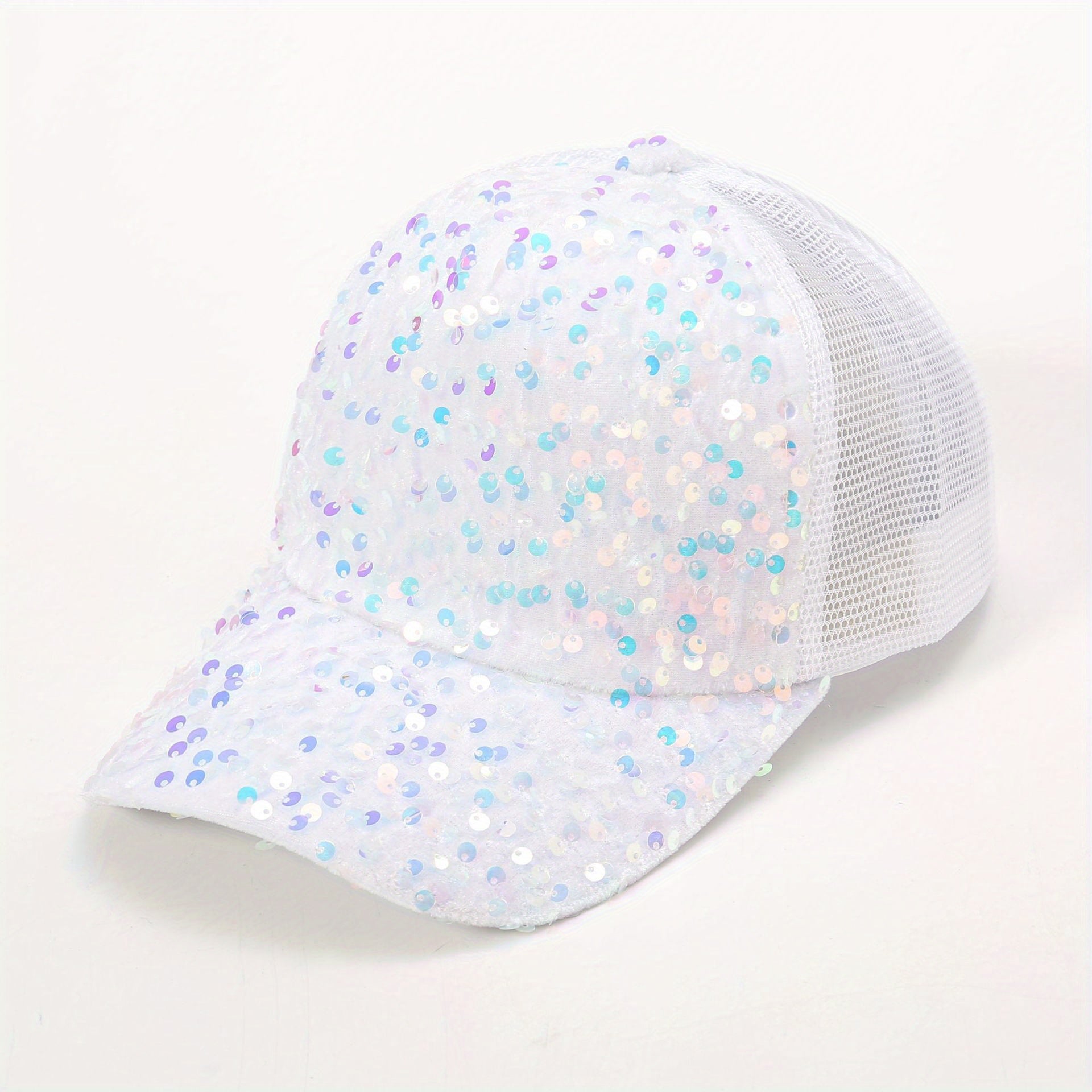 Sparkly Sequins Mesh Baseball Cap