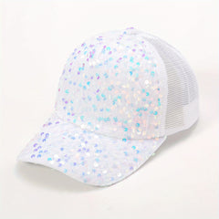 Sparkly Sequins Mesh Baseball Cap