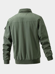 Men's Pocket Zipper Baseball Collar Thin Jacket Casual
