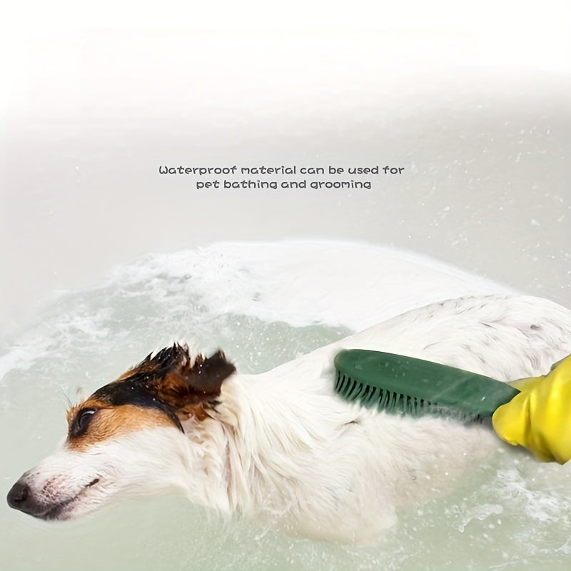 Pet Shampoo Brush Silicone Massage Rubber Bath Comb for Dog & Cat Grooming