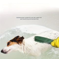Pet Shampoo Brush Silicone Massage Rubber Bath Comb for Dog & Cat Grooming