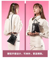 Crocodile Pattern Crossbody Bag, Gradient Color, Phone Bag, Shoulder Bag