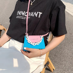 Women's Small Shoulder Bag Chain Handbag PU Messenger Bag