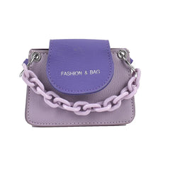 Women's Small Shoulder Bag Chain Handbag PU Messenger Bag