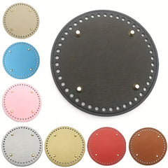PU Leather Handbag Bottom With Holes Rivet for DIY Bags