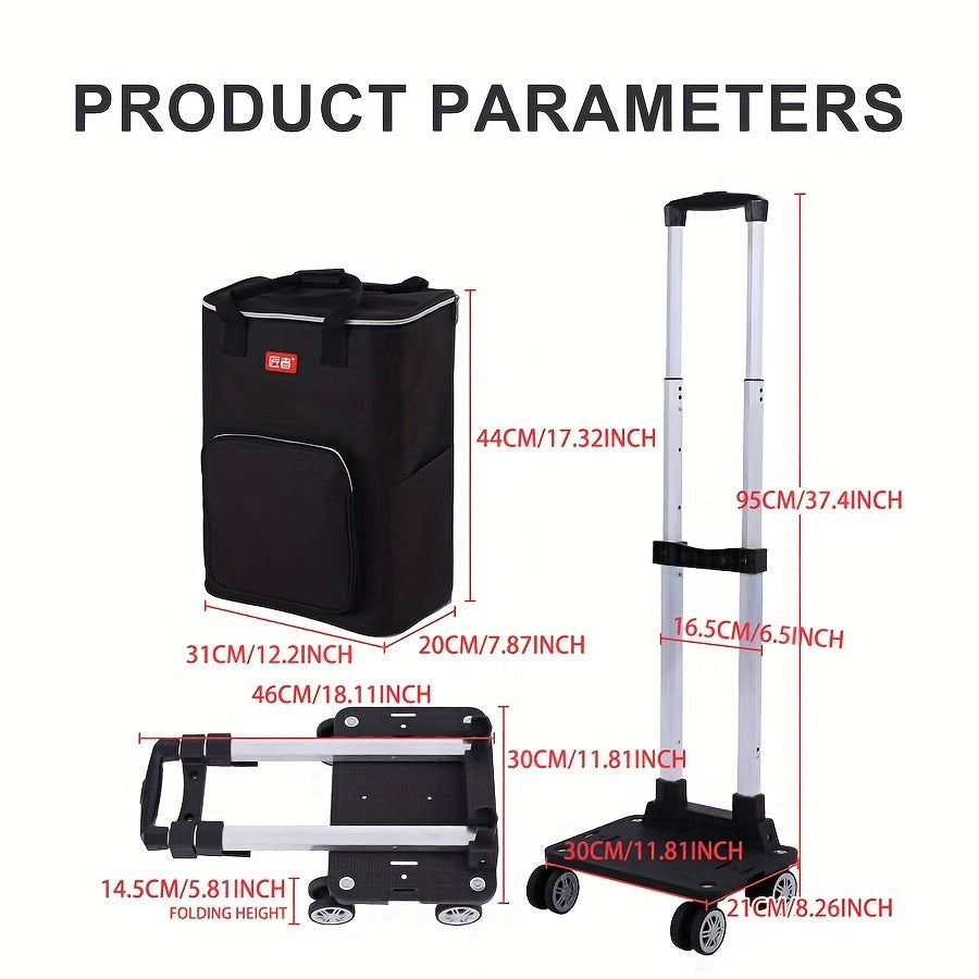 Insulated Picnic Bag with Tires - Large Capacity Oxford Fabric Cold Bag