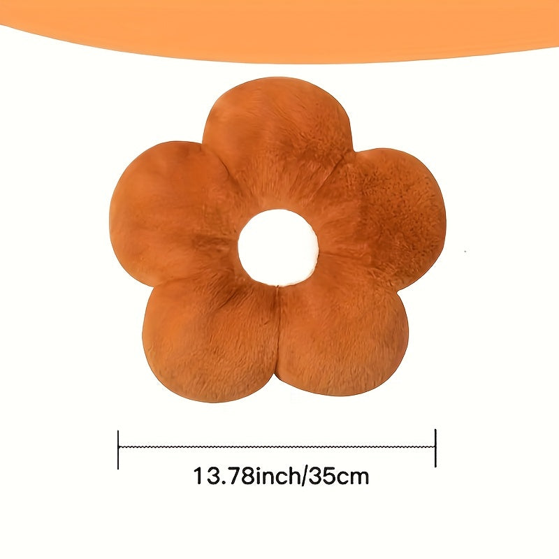 Soft Rabbit Fur Flower Pillow for Bedroom, Office Chair & Sofa Decorations