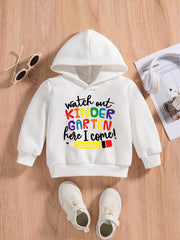 Baby Boys Sweatshirt Hoodie Kindergarten Print