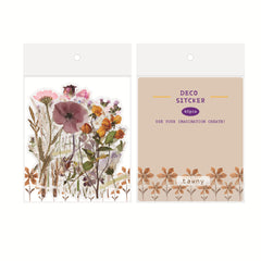40pcs Floral Stickers Pack Waterproof Transparent PET for Bullet Journal DIY