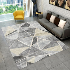 Soft Fluffy Geometric Area Rug Washable Carpet for Living Room Bedroom Apartment