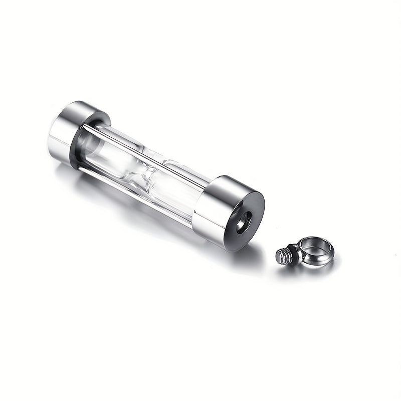 Stainless Steel Hourglass Cremation Necklace for Ashes