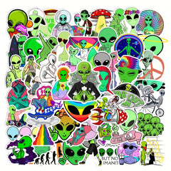 50pcs Aliens Series Doodle Stickers Waterproof DIY Decorative Stickers