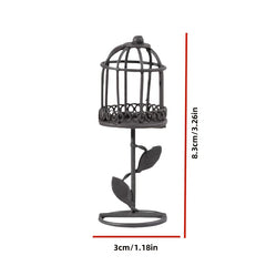 Mini Dollhouse with Bird Cage & Ornament for Christmas Display