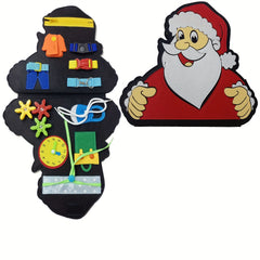 Santa Busy Board Montessori Toys For Toddlers Girls And Boys