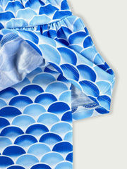 Toddler Girls Fish Scales Graphic Biker Shorts Skort