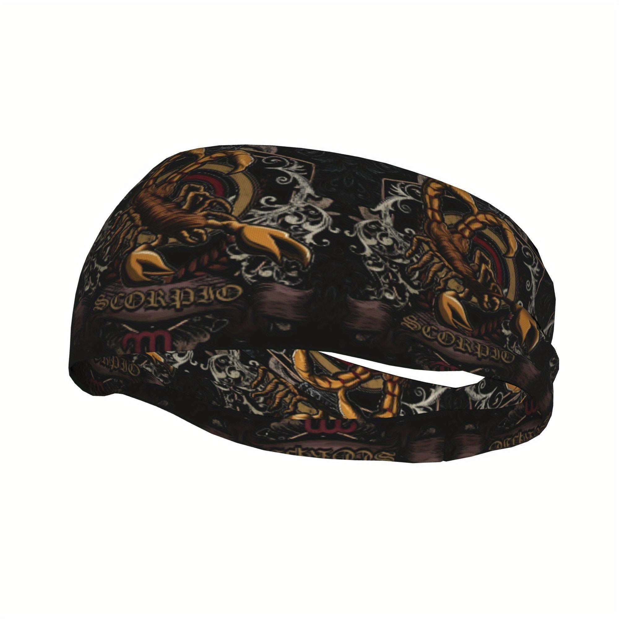 Scorpio Unisex Sports Headband Sweat Wicking Stretchy Polyester