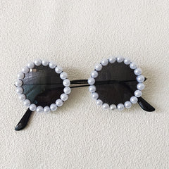 Girl's Faux Pearl Sunglasses Parent Child Style UV Protection Baby Glasses