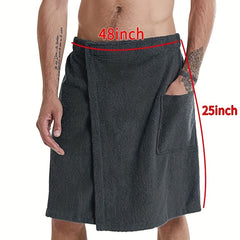 Men's Wearable Bath Towel 63.5x121 with Pocket