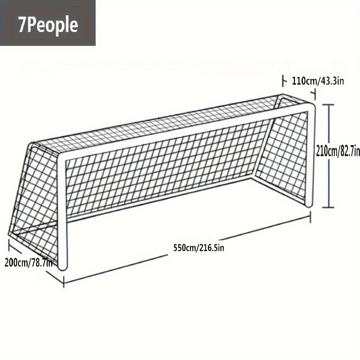 2pcs Football Goal Net Durable Replacement Net