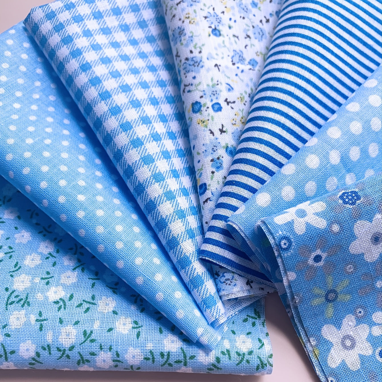 7pcs Cotton Sewing Small Cloth Head DIY Doll Clothes Patchwork Doll Quilt