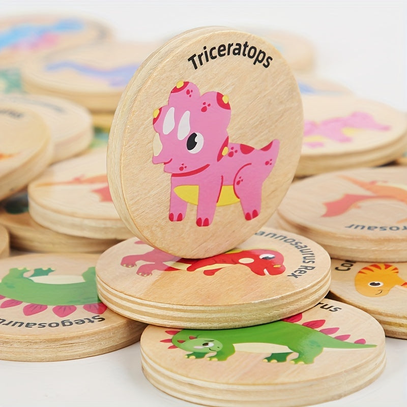 Wooden Dinosaurs Building Blocks for Kids